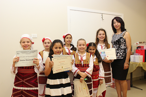 Macedonian Language School Dame Gruev students celebrating their achievements