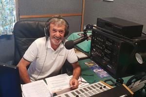 Strebre (Steve) Despotovski presenting the Izgrev Macedonian radio program